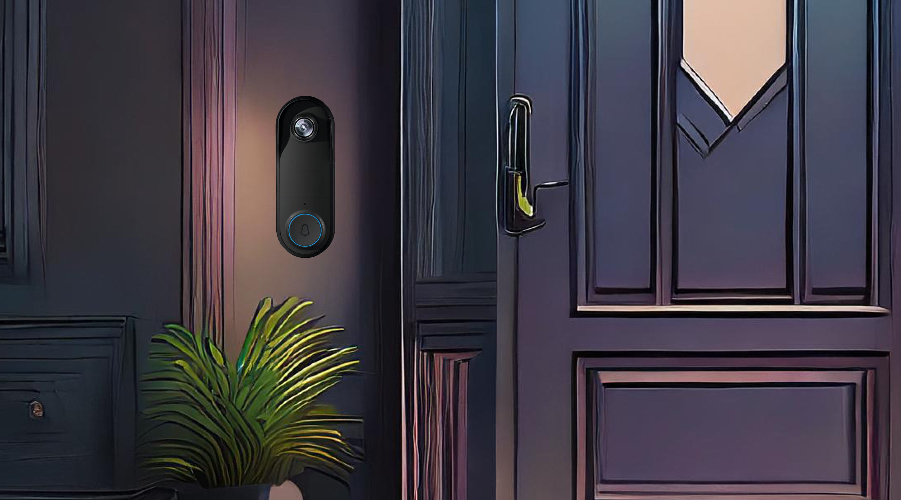Eine Türklingel mit Kamera sorgt für mehr Sicherheit in der dunklen Jahreszeit.