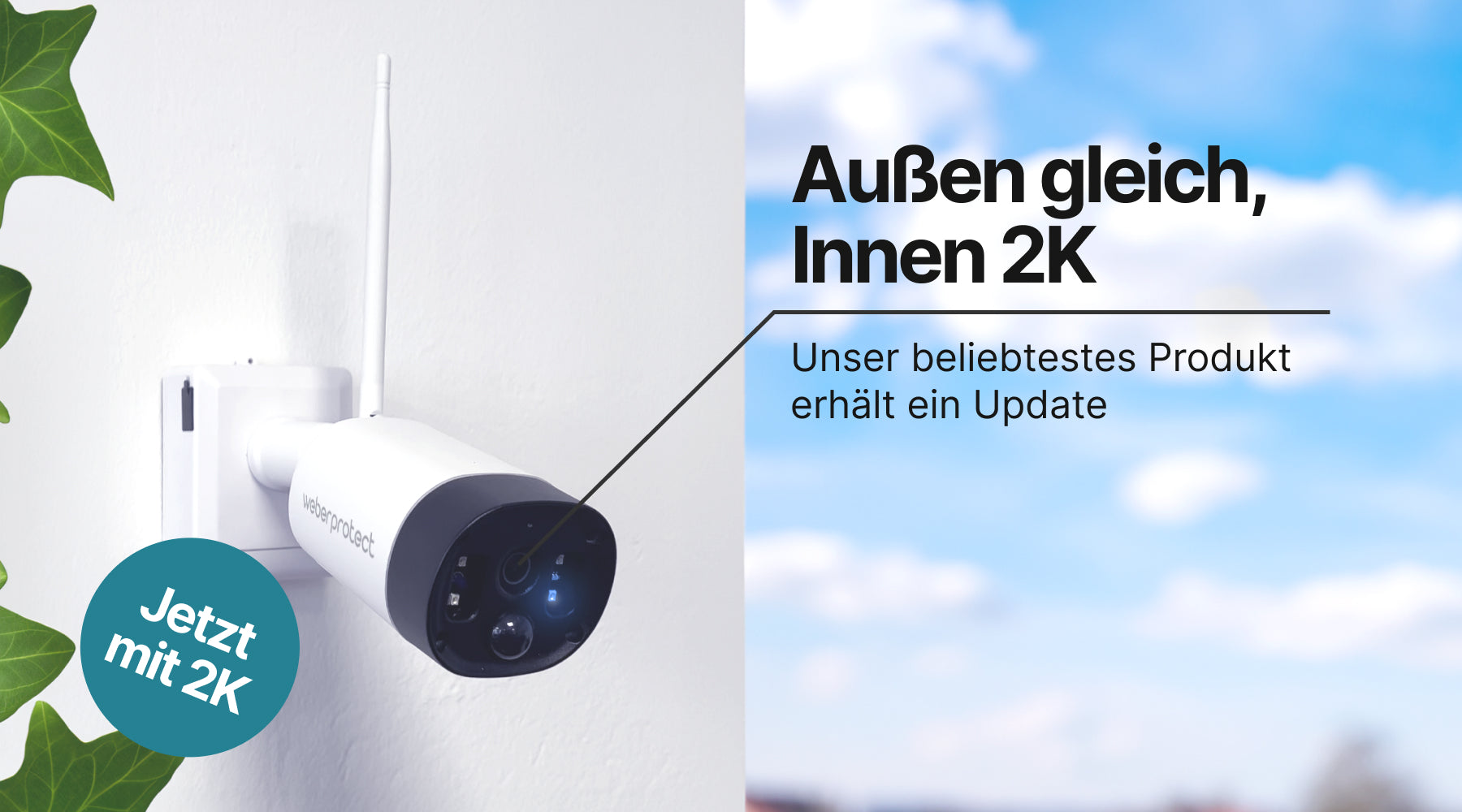 Überwachungskamera (Akku) + Video Türklingel (Kabel)