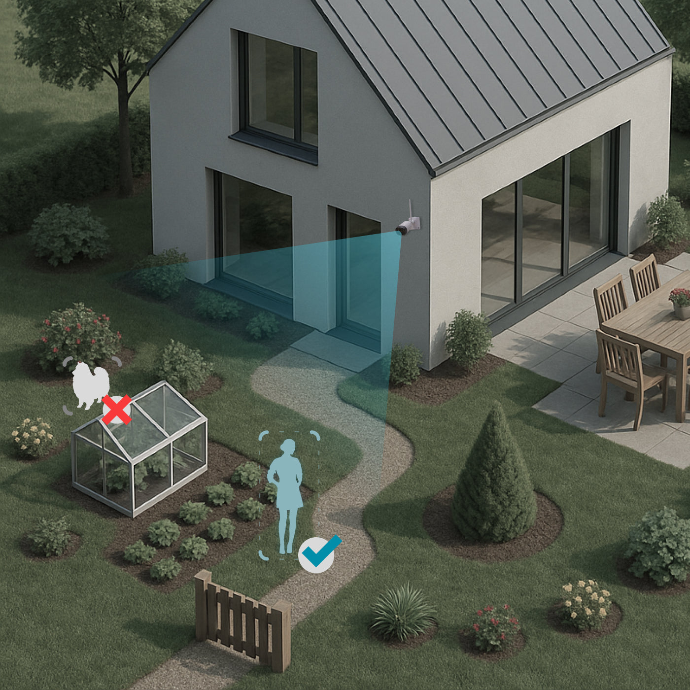 Bewegungerkennung im Garten
