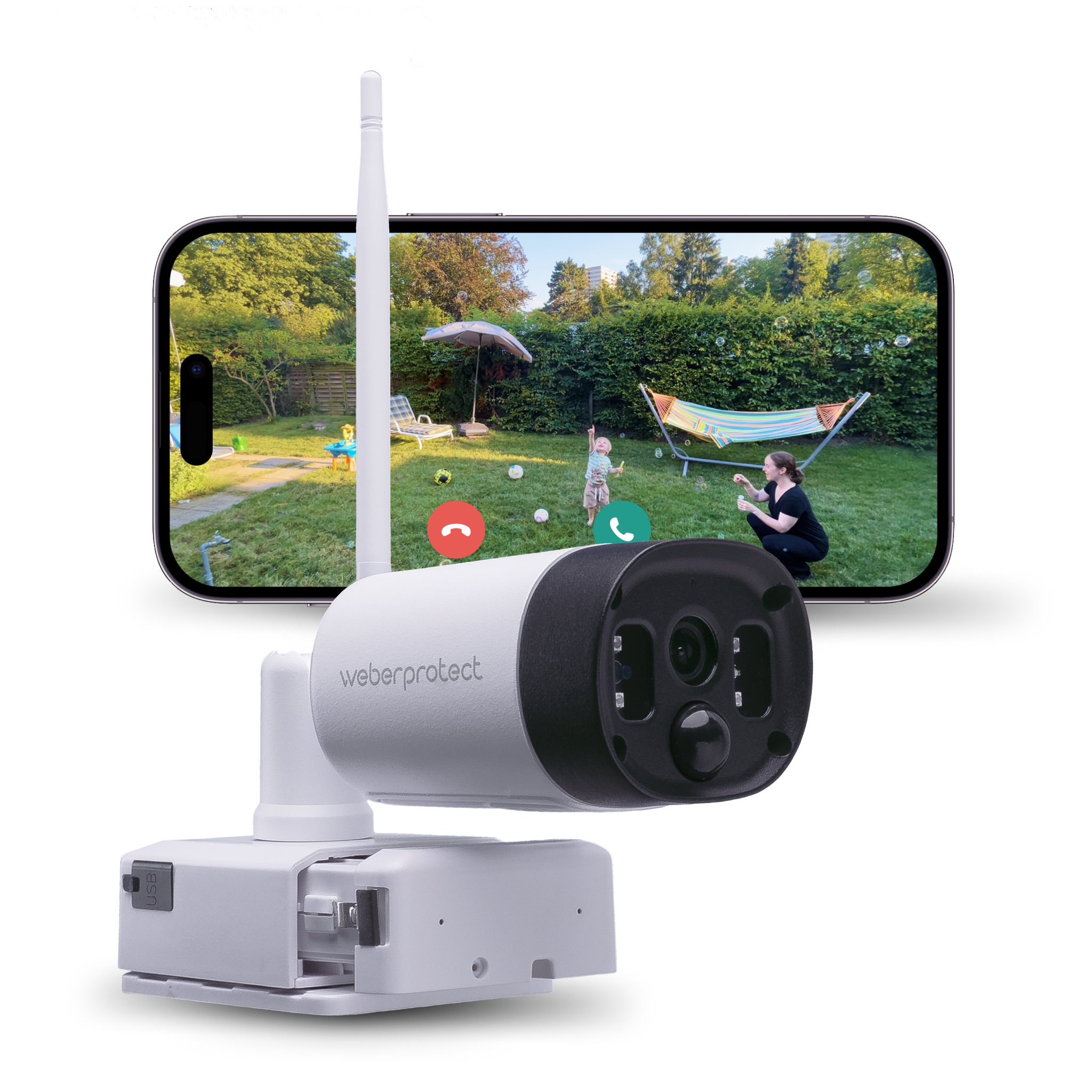 Apollo 2 Überwachungskamera mit Handyvideoansicht