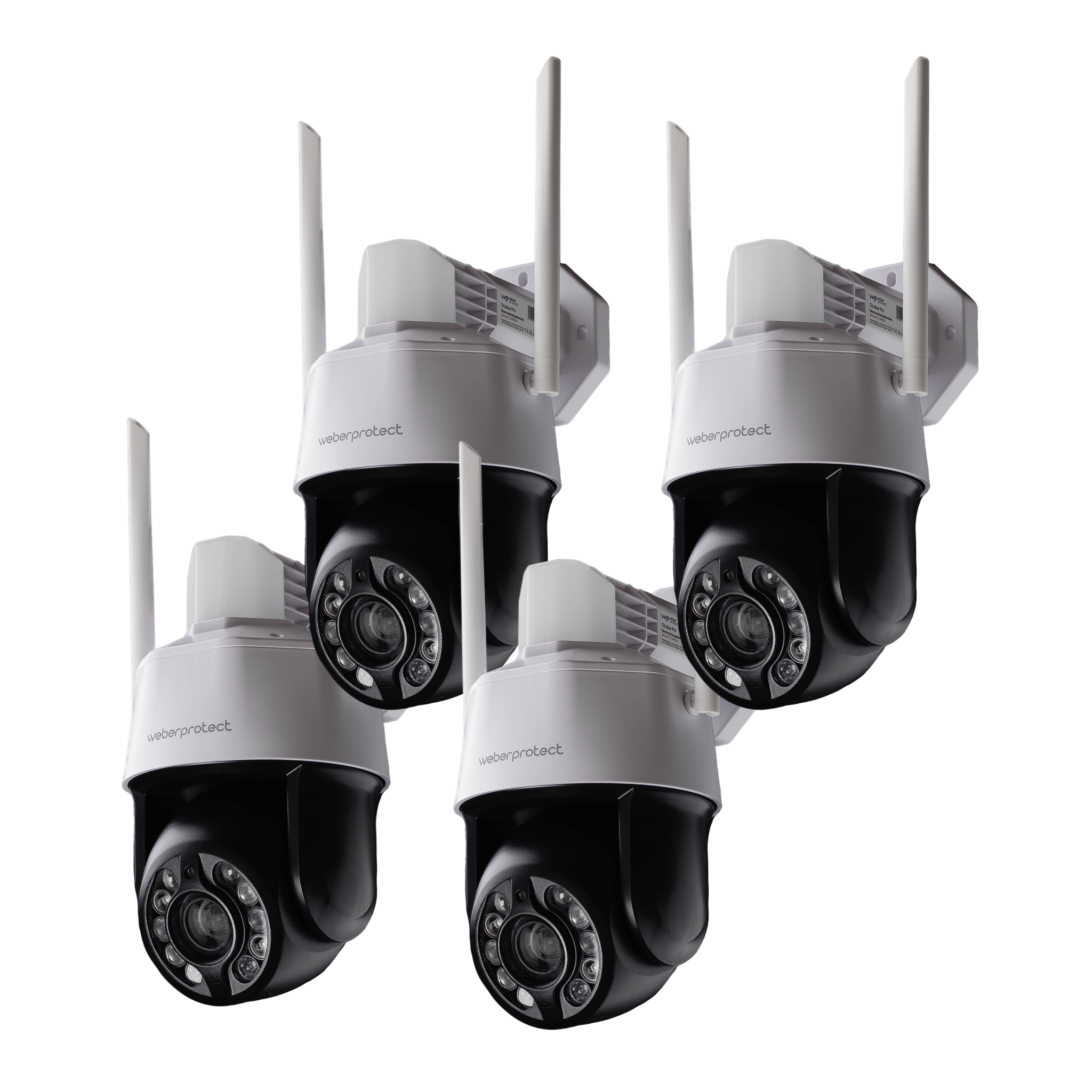 Oculus Pro Überwachungskamera im 4 Stück Set