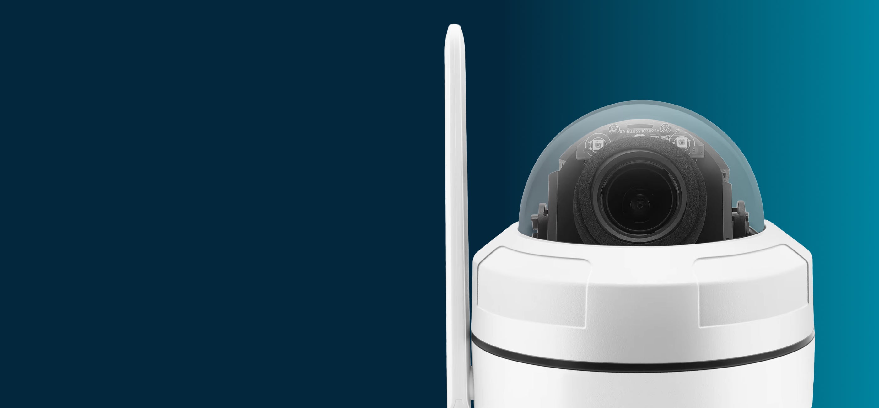 Weber Protect Iris Dome Überwachungskamera auf neutralem Hintergrund