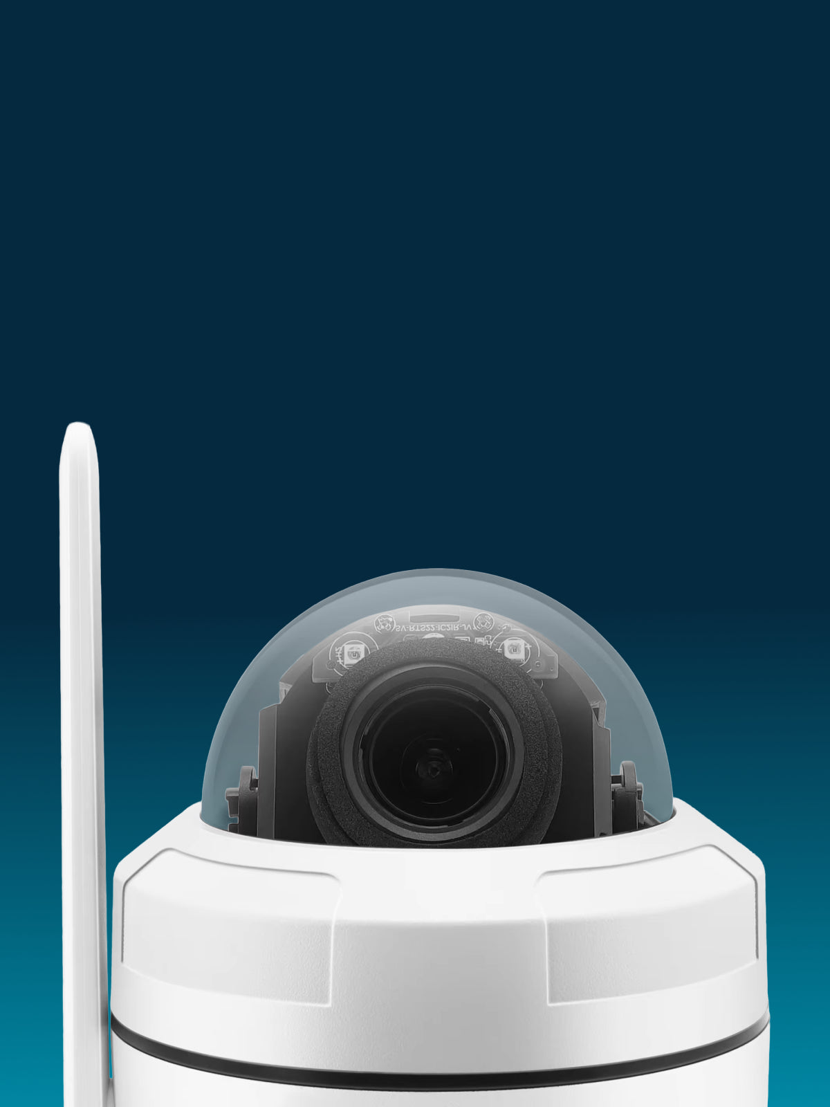 Weber Protect Iris Dome Überwachungskamera auf neutralem Hintergrund