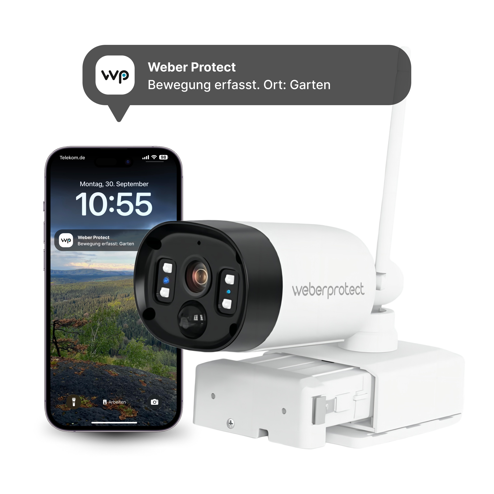 Surveillance camera (battery) + video doorbell (cable)